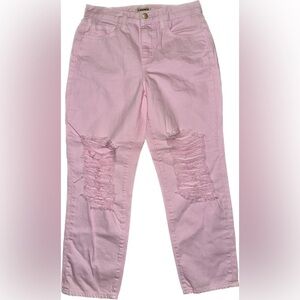L’agence Enya Pink Distressed Denim Size 25